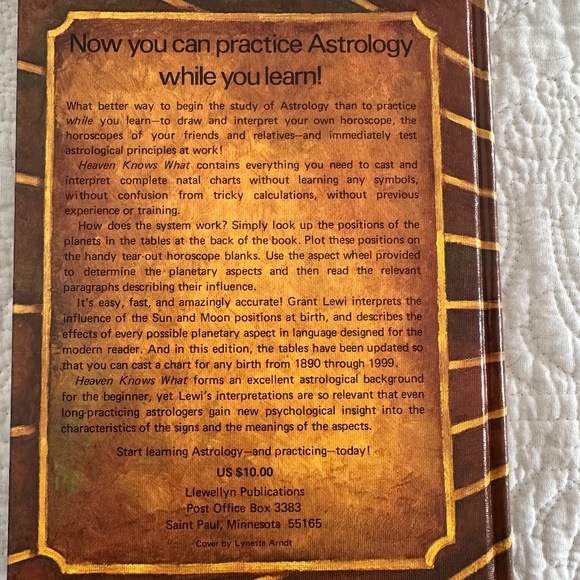 VINTAGE 1977 Astrology Book Heaven Knows What by Grant Lewi Rare Cover - Picture 5 of 7